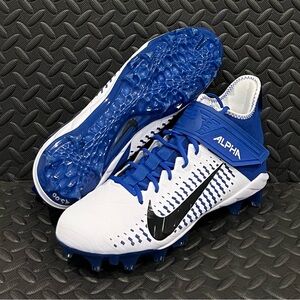Nike Alpha Menace Pro 2 Mid White Team Royal Football‎ Cleats Mens Size 12